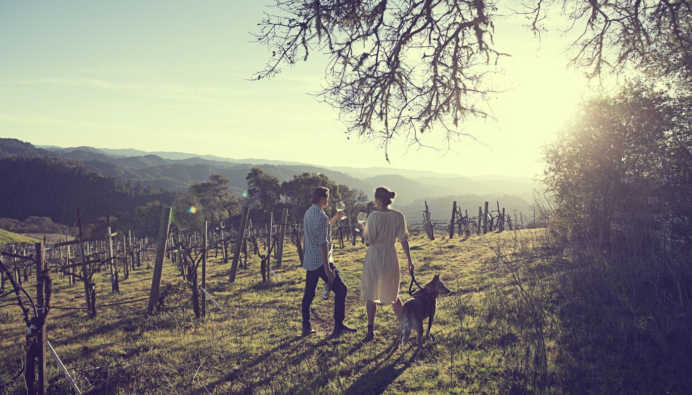 Jesse Hall and Emma Kudritzki Hall at Seawolf Wines