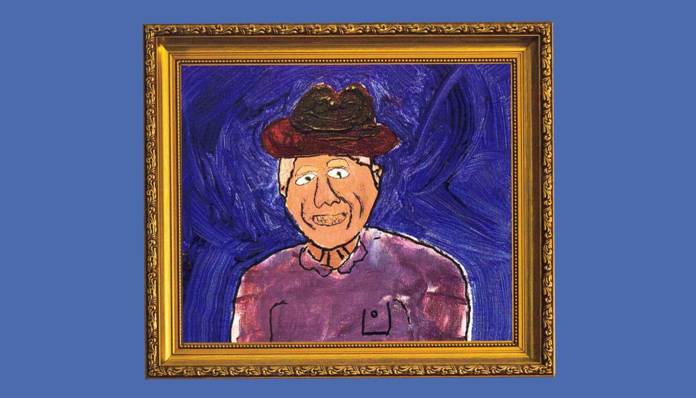 A painting of Gary Crittenden by his grandson, Digby