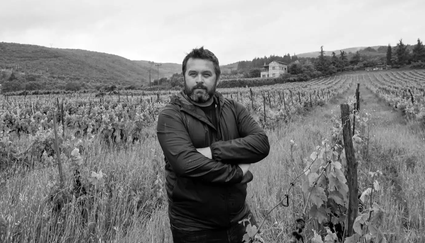 Apostolos Thymiopoulos in his vineyard