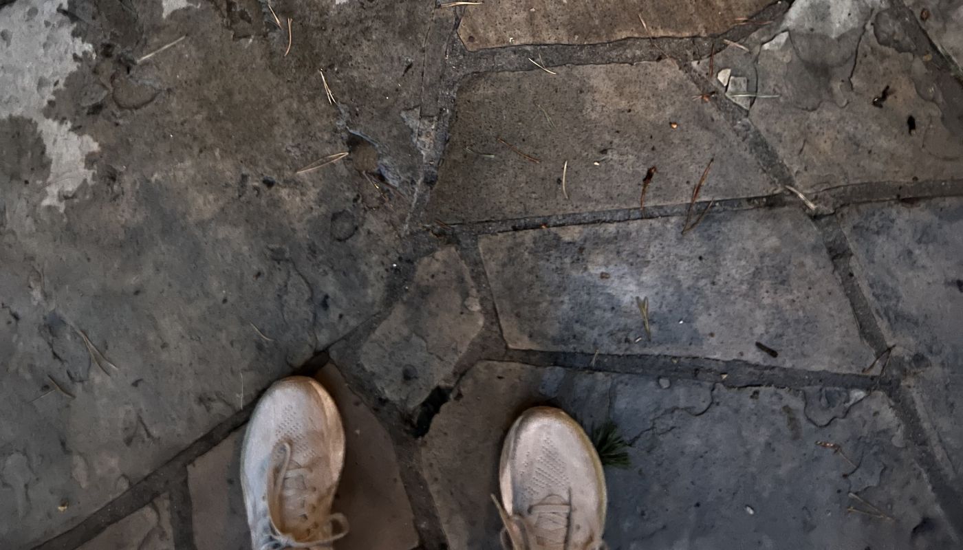 A wine student finds wet stone