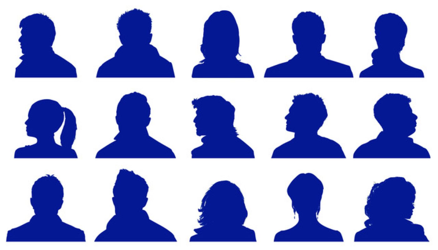 Deep blue silhouettes