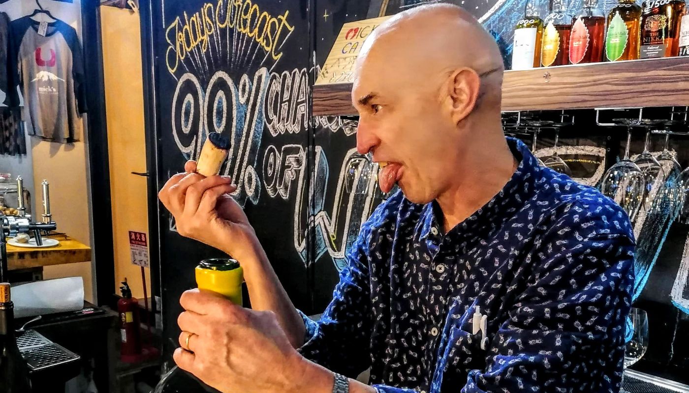Mick Nippard opening a Methuselah