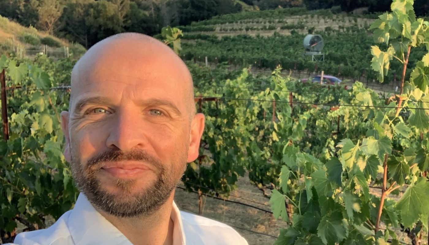 Richard Hemming in a Sonoma vineyard 