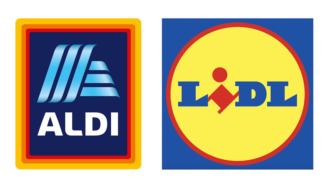 Aldi and Lidl logos