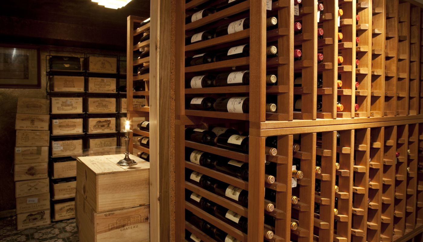 Bordeaux in a wine cellar