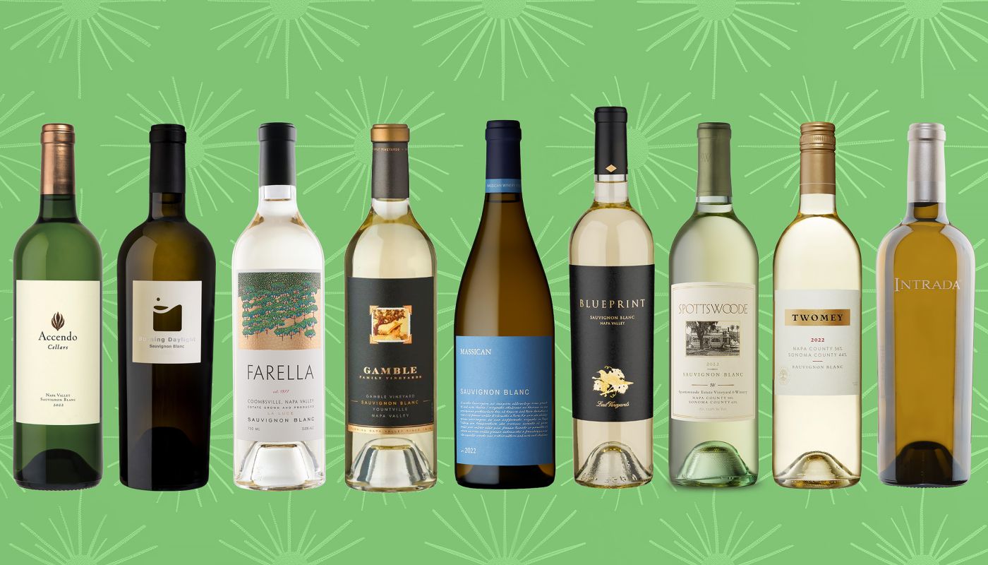 California Sauvignon Blanc line-up of bottles