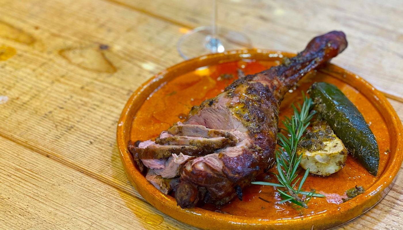 Sliced roast lamb