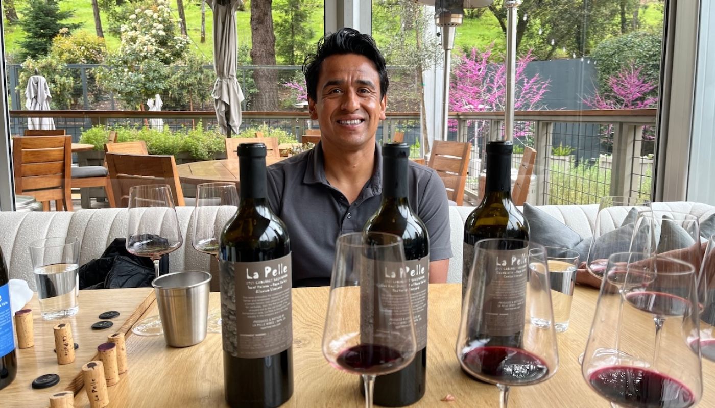Miguel Luna of Silverado Farming Co with his La Pelle wines