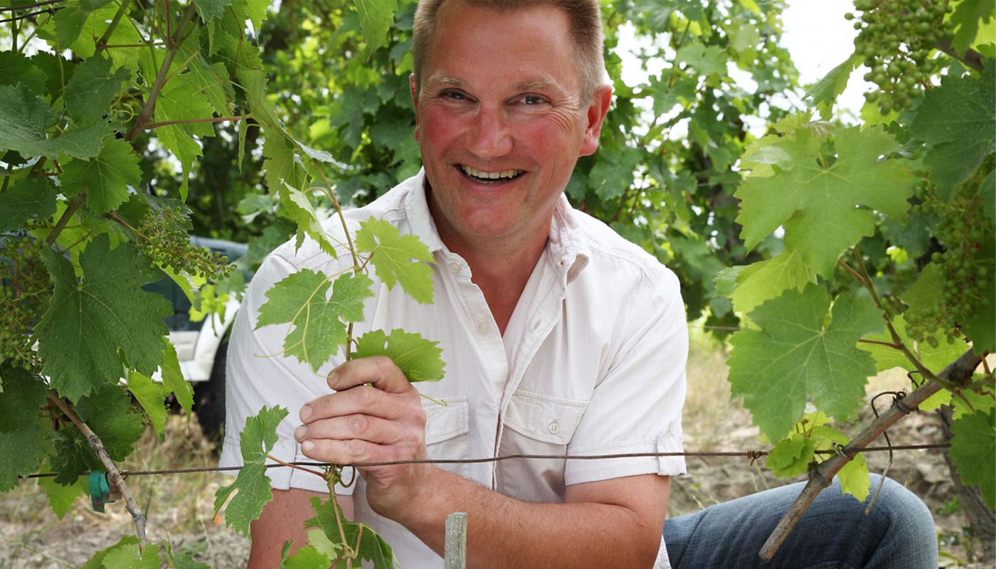 Stéphane Guion in his vineyard