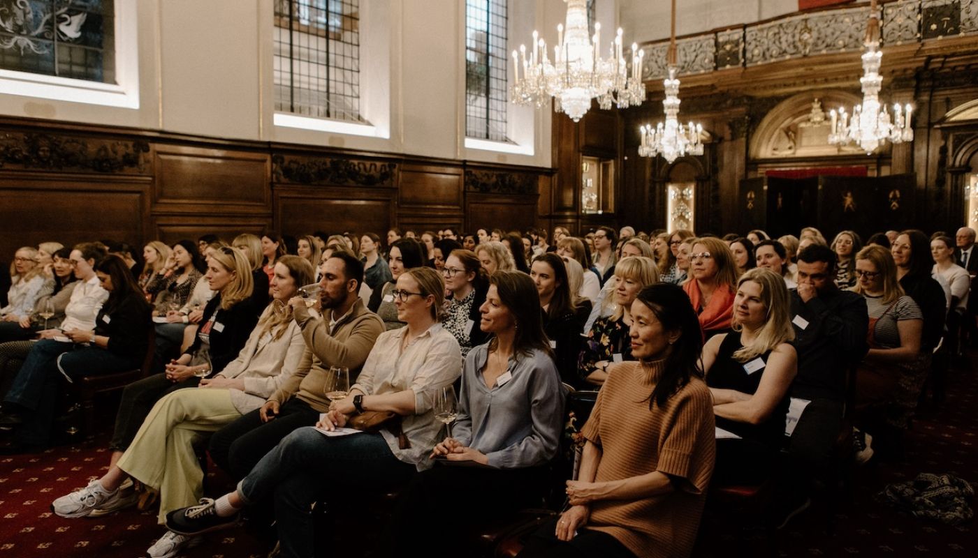 Women in Wine London crowd at Vintners' Hall 30 April
