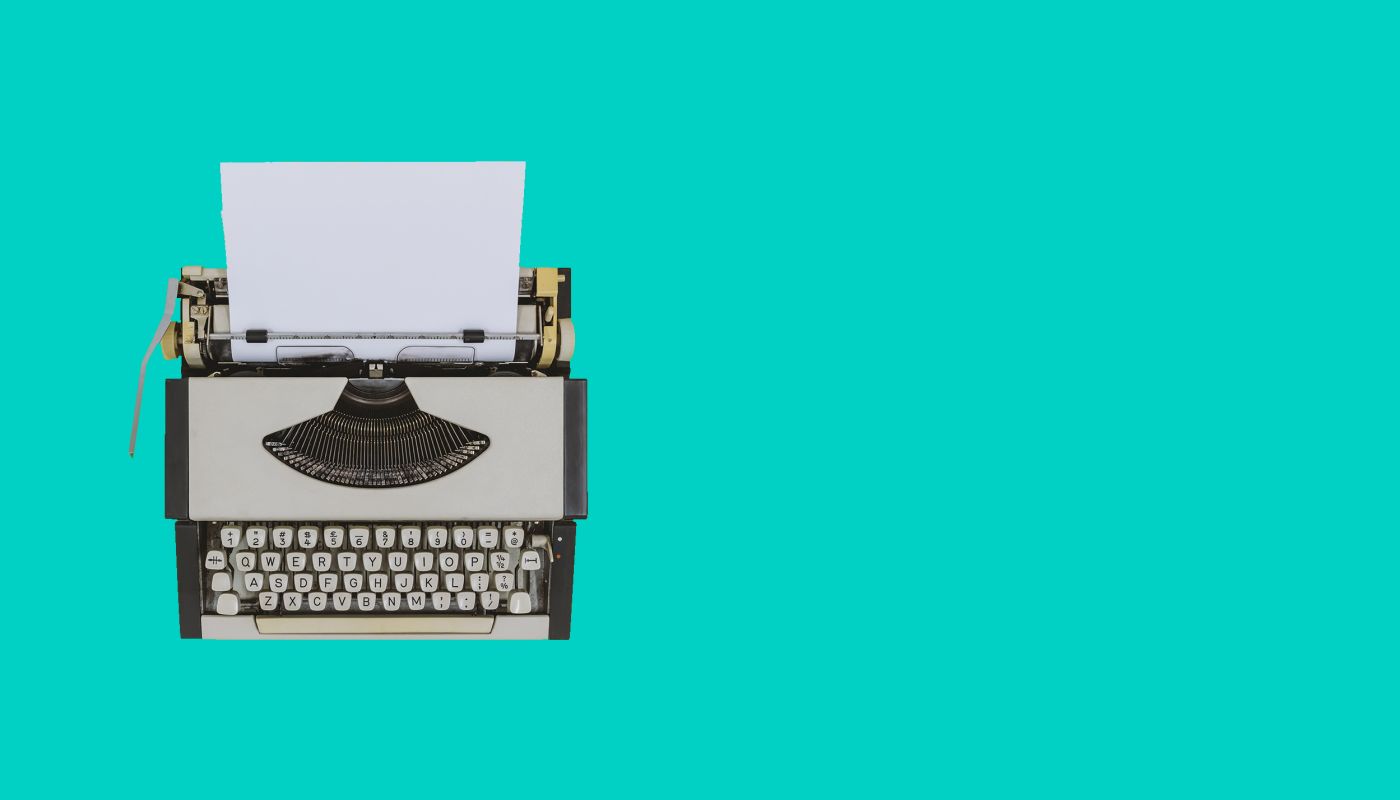 WWC typewriter turquiose blue. Image by Constantine Johnny via Getty Images.
