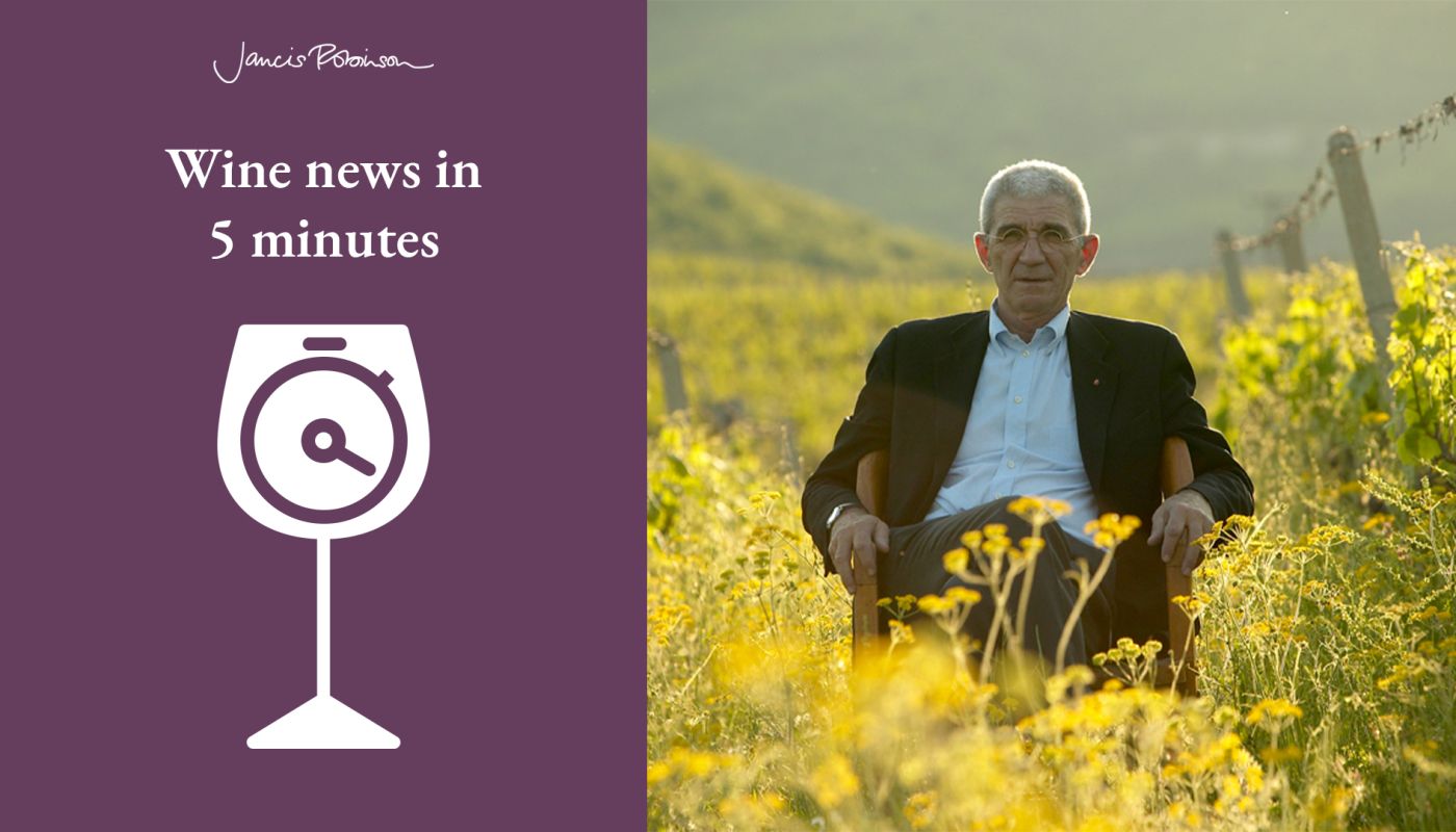 Yiannis Boutaris in the vineyard at Kir Yianni in Amyndeon, Greece