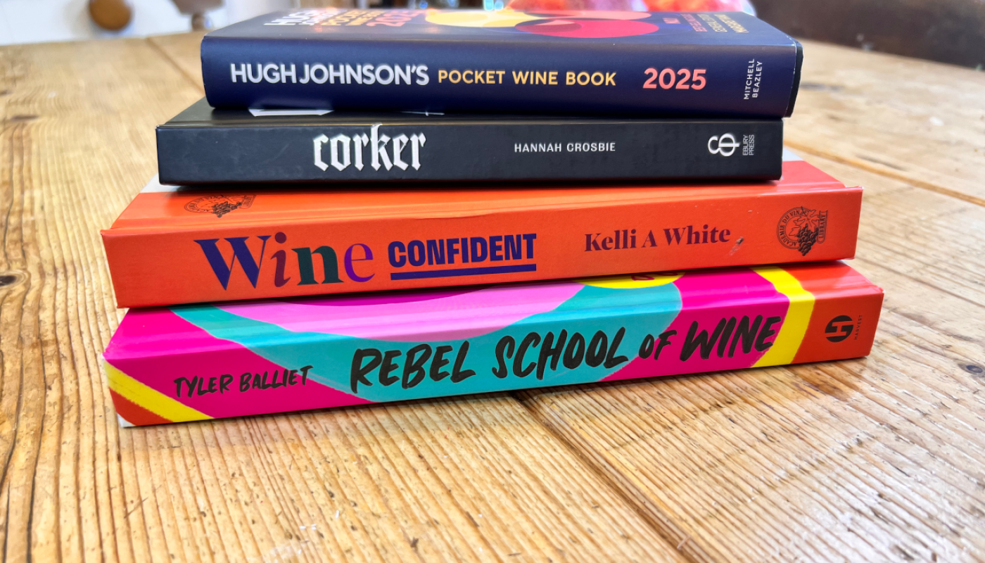 A pile of wine guides