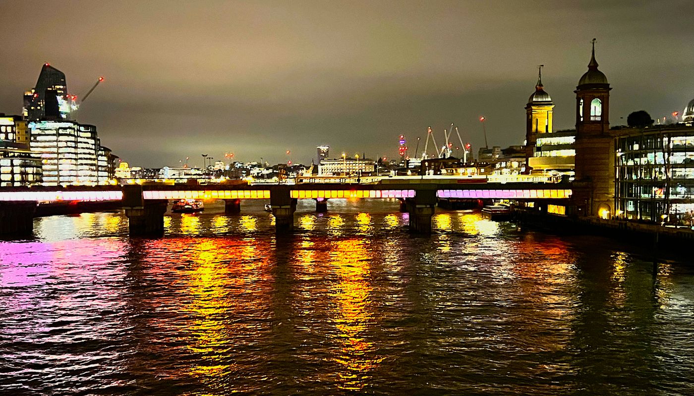 River Thames at night Jan 2025