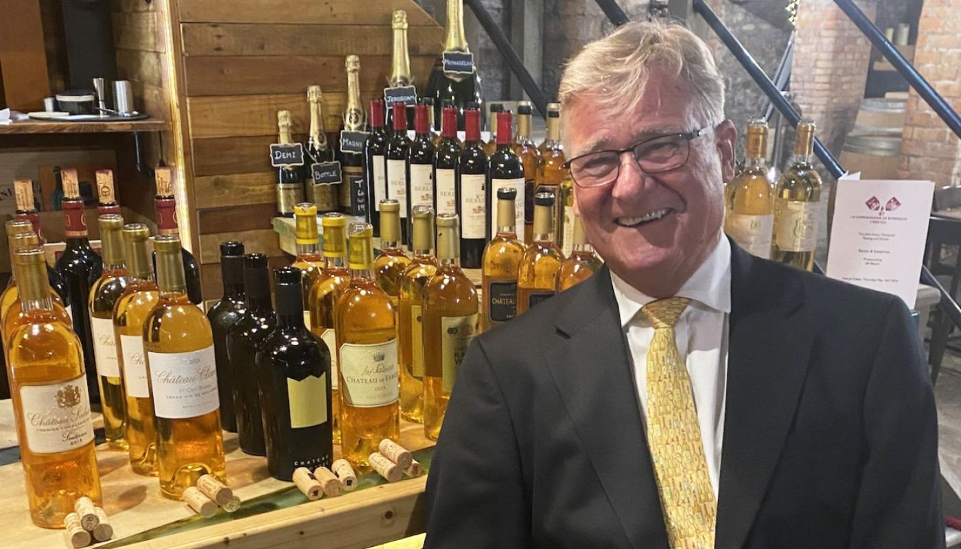 Bill Blatch and Sauternes in Averys cellar