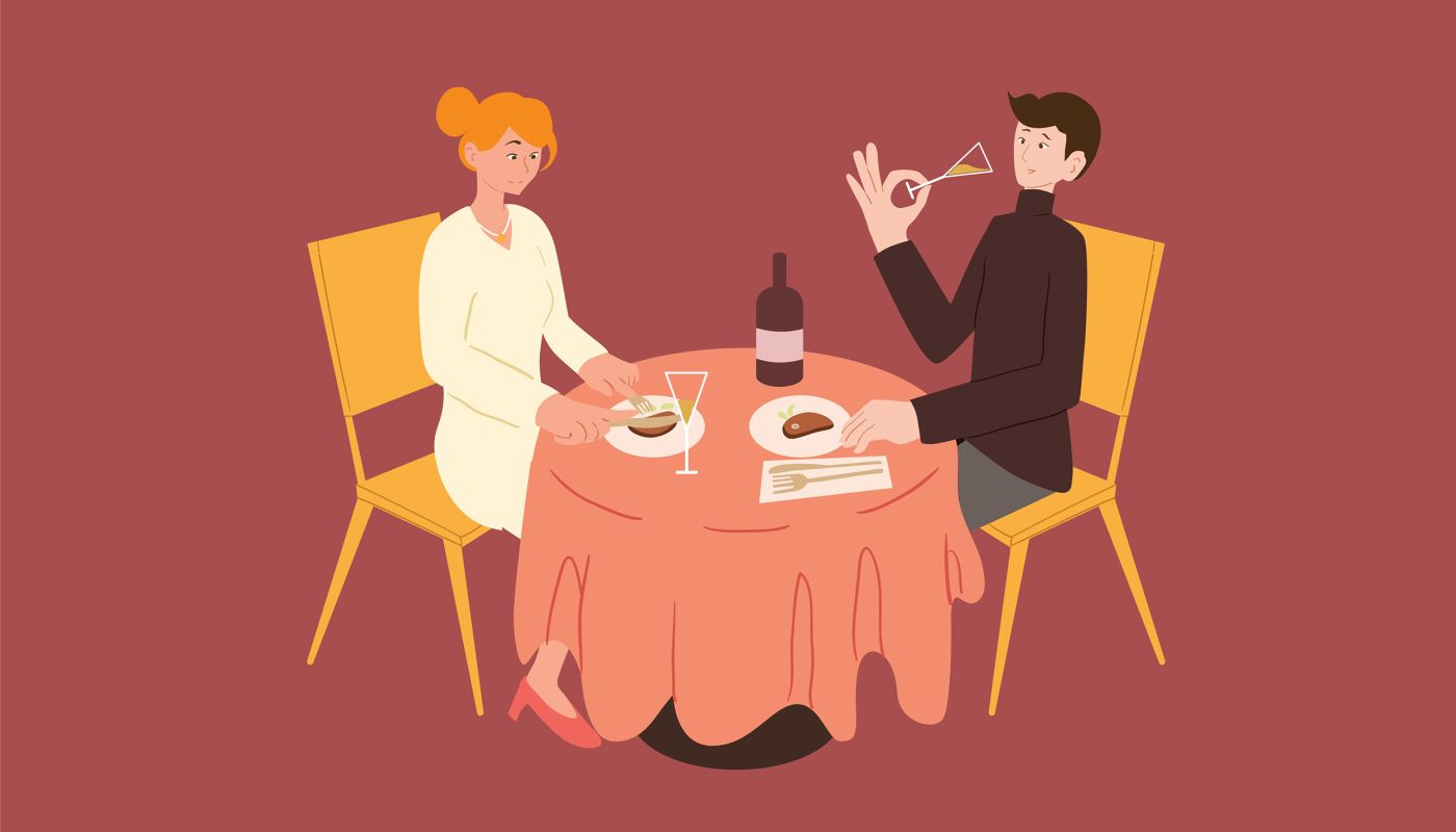 illustration by Runend Art/Unsplash of diners in a restaurant