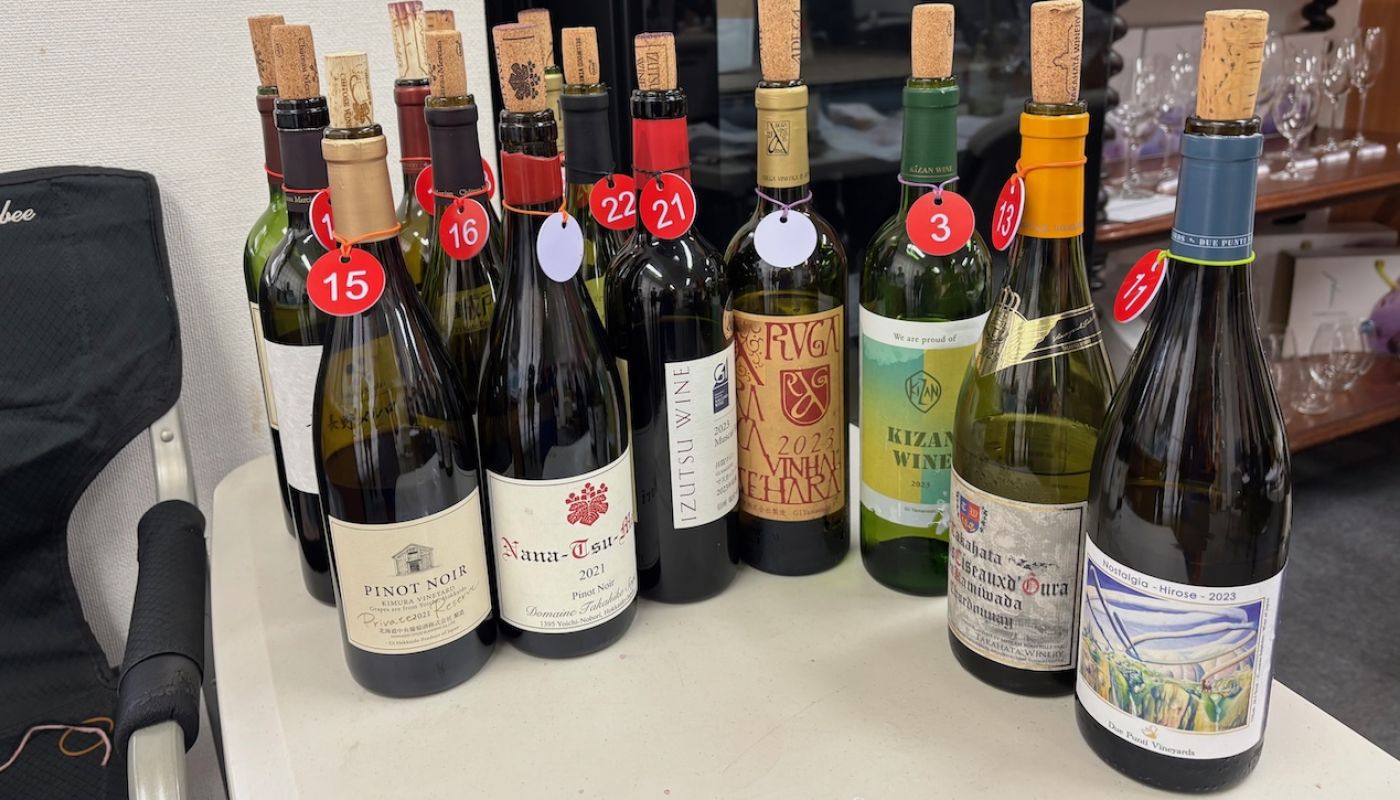 Tokyo tasting 12 April 2025 - some of the bottles