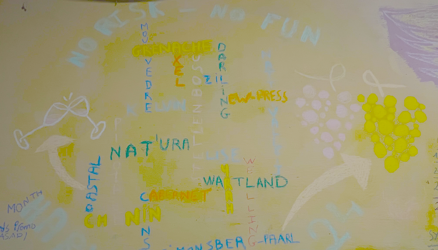 Natte Valleij – team building on the cellar wall