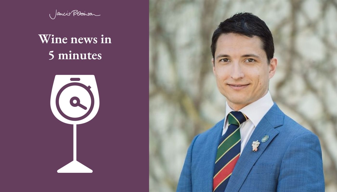 Tony Lécuroux MS and Wine-news-in-5 logo