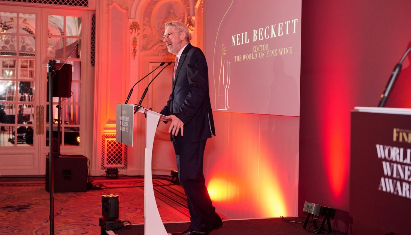Neil Beckett of World of Fine Wine at wine list awards