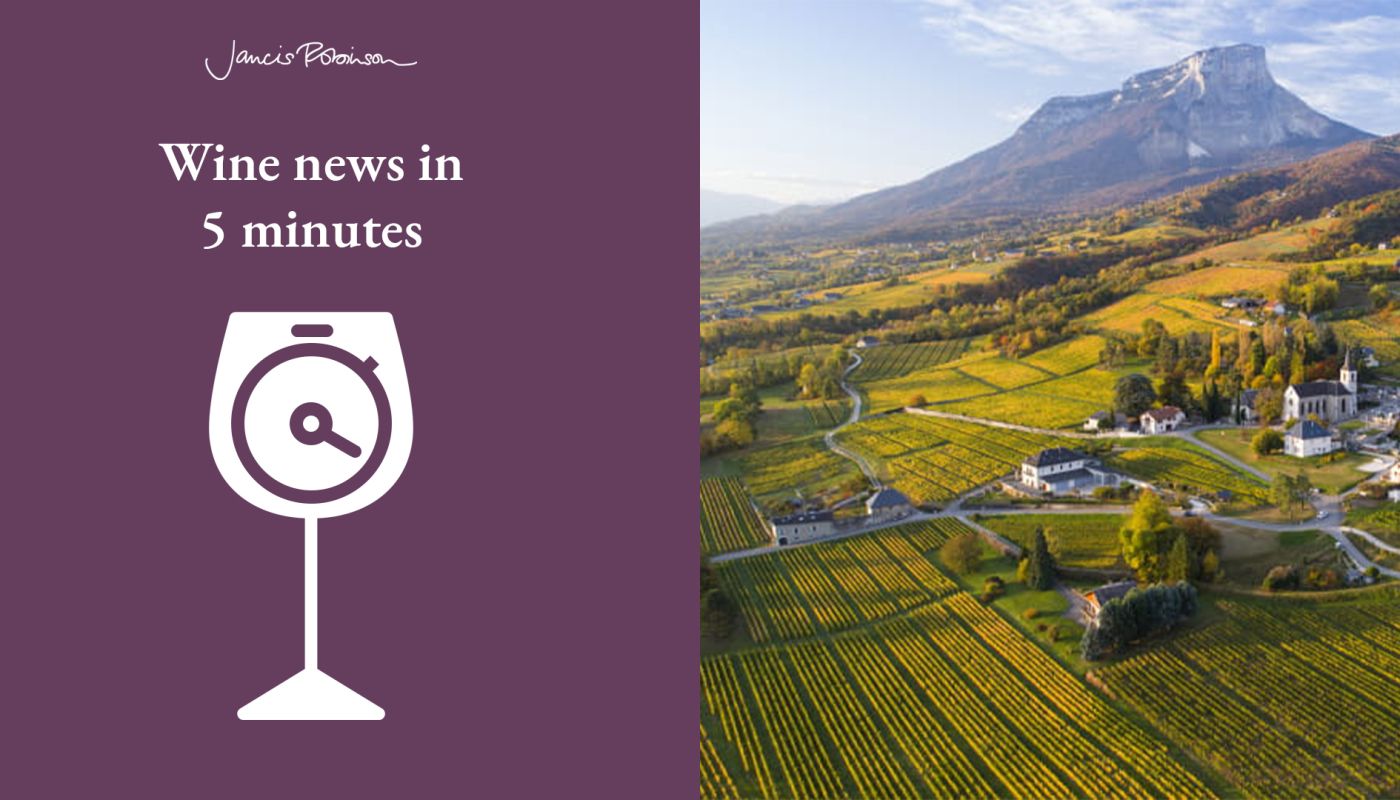 The village of Apremont and surrounding vineyards in Savoir and wines news in 5 logo