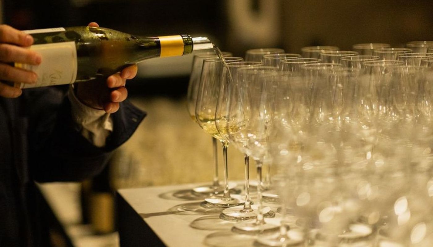 Kistler Chardonnay being poured at The Morris