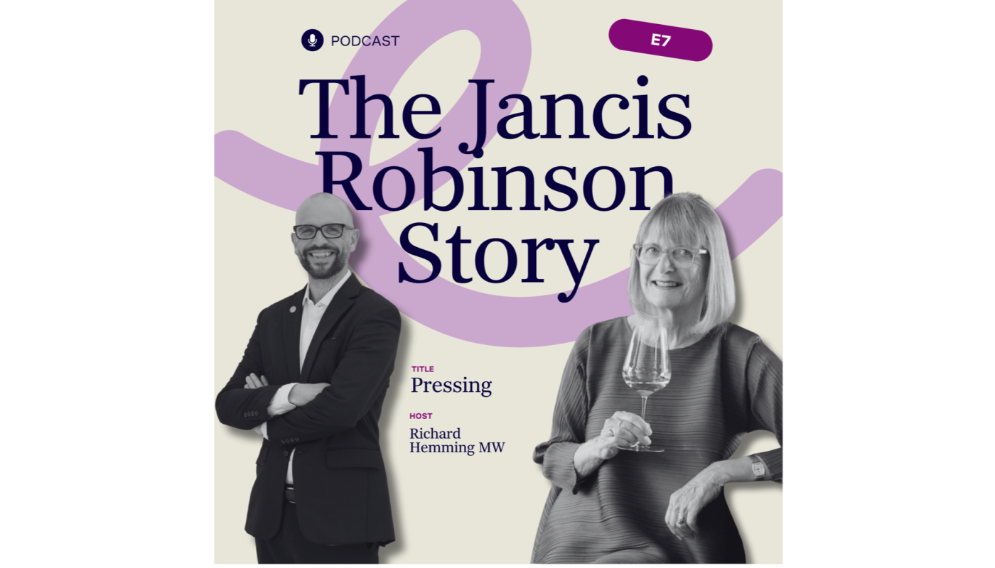 Cover art for the Jancis Robinson Story podcast episode 7