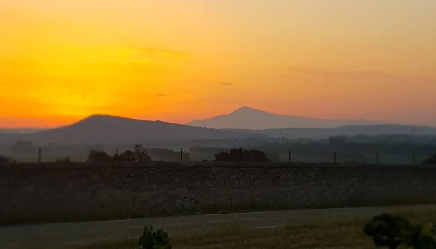 Mont Ventoux seen from Les Deux Cols at dawn