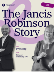 Cover art for the Jancis Robinson Story podcast episode 7