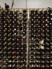 Wine rack at Coterie Vault