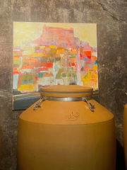 Mas des Dames amphorae in the cellar