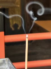 incense burning in a Japanese temple