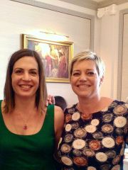 from Left to right: Oz Clarke, author Lilla O'Connor, Eva Barta from St Andrea winery and John O'Connor