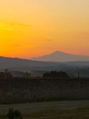 Mont Ventoux seen from Les Deux Cols at dawn