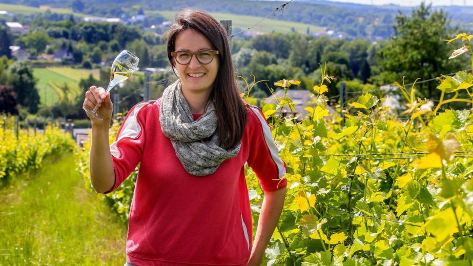 Corinne Kox in her vineyards