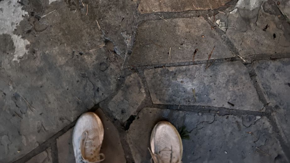 A wine student finds wet stone