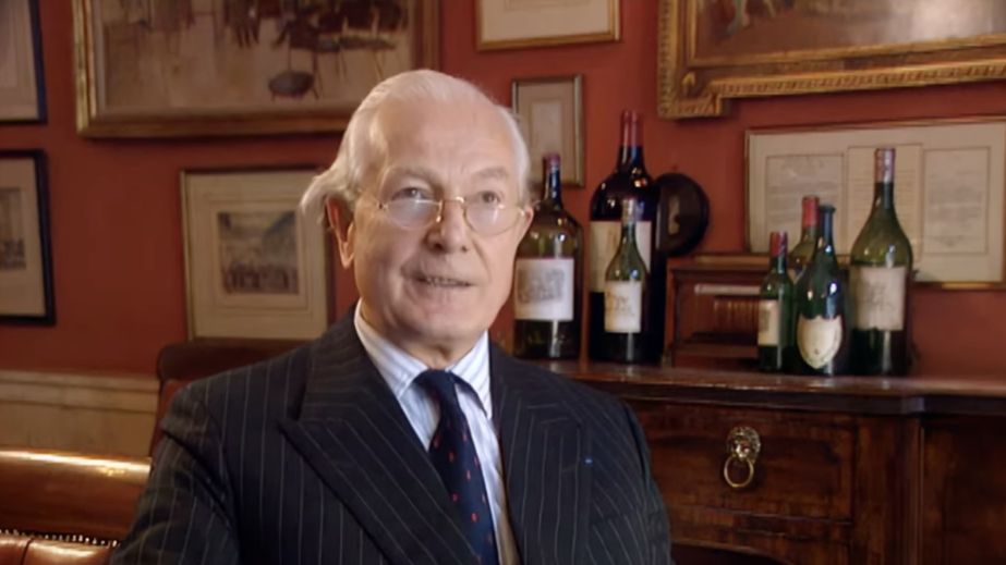 Michael Broadbent in a still from Vintners' Tales