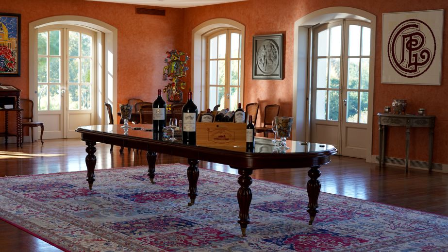 the tasting room at Château Grand-Puy-Lacoste