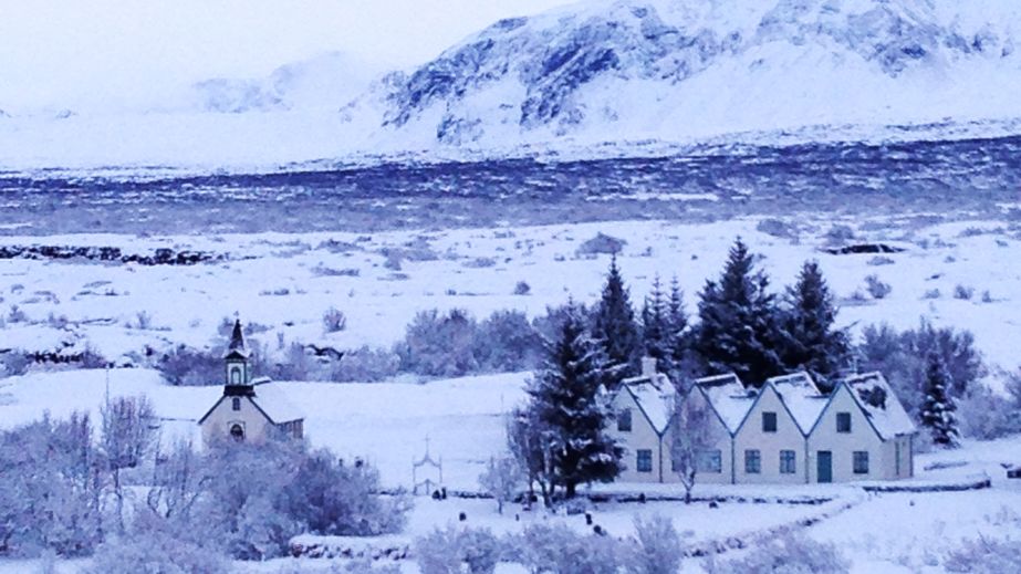 Iceland snowy scene