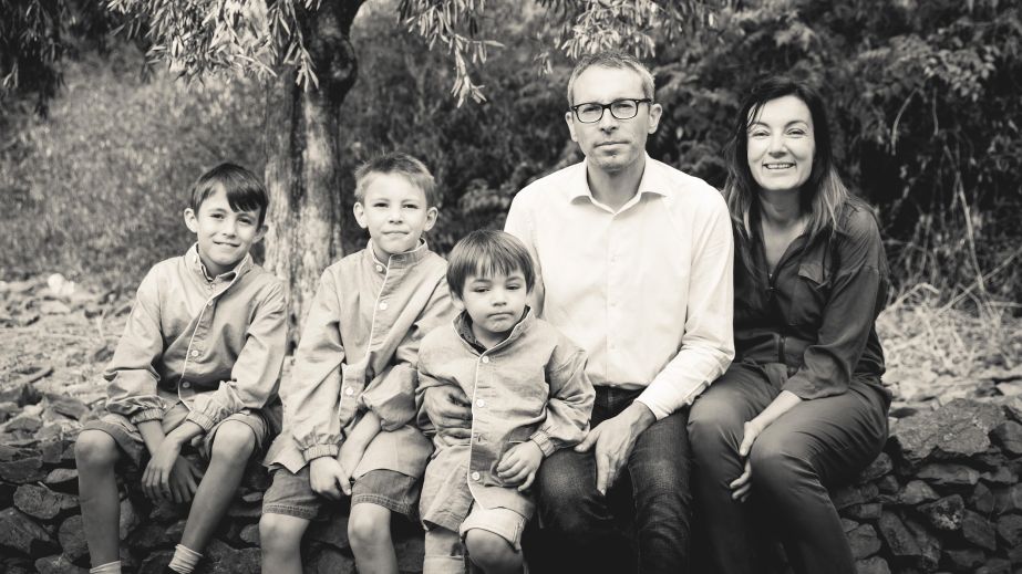 Cedric and Alice Guy with their three boys