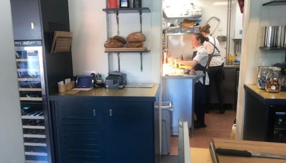 The kitchen at The Little Chartroom, Edinburgh