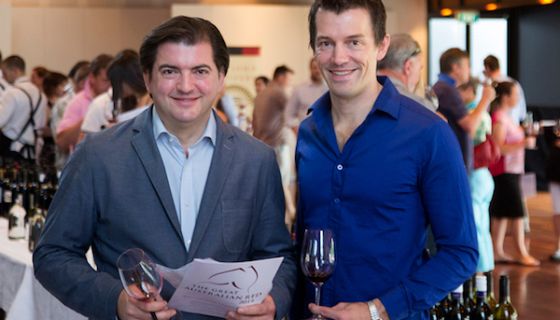 Matthew Jukes and Tyson Stelzer at the Great Australian Red tasting in Australia