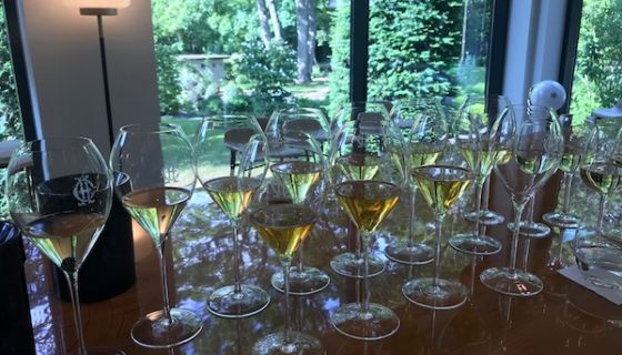 Charles Heidsieck tasting pavilion in a Reims park