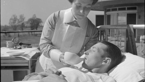 Sanatorium nursing - everyday life at Broomfield Sanatorium Chelmsford Essex 1945