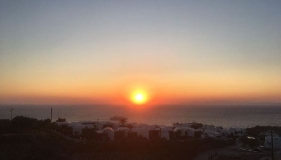 Sunset on the Greek island of Santorini
