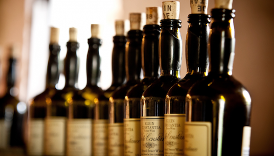 Klein Constantia's Vin de Constance bottles at the IMW HQ 2019