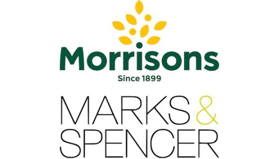 Morrisons and M&S logos
