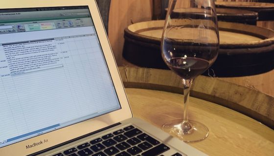 Tasting Rhône in a barrel cellar