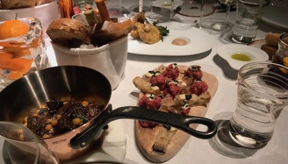 Dishes at Sesamo restaurant in teh Royal Mansour Hotel, Marrakech