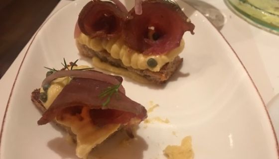 Tuna dish at Ampeli, London